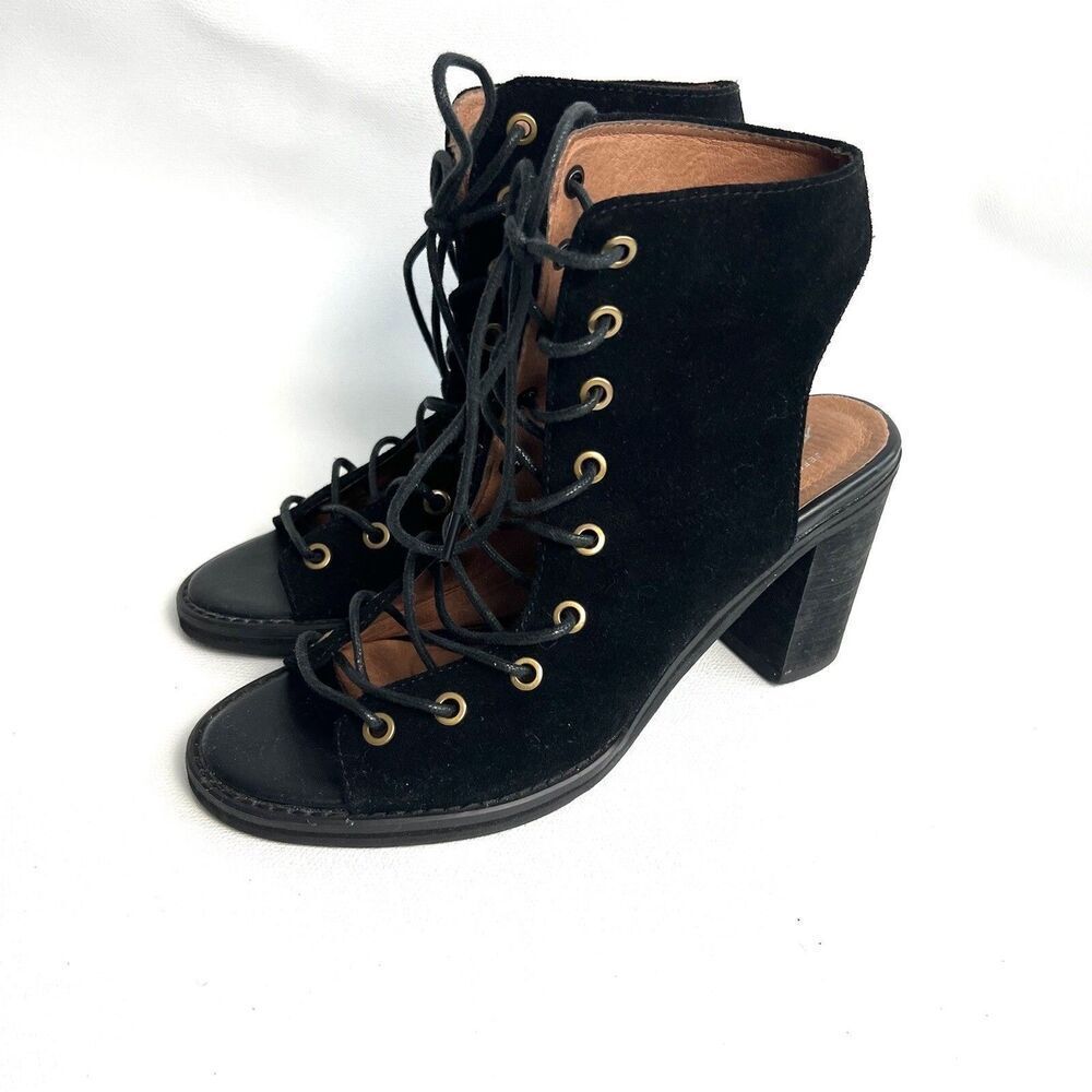 Jeffrey Campbell X Free‎ People Booties Women’s 8 Suede Lace Up Western Boho EUC
